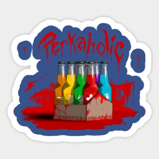 Zombie 8-Pack Bloodied Perkaholic on Royal Blue Sticker